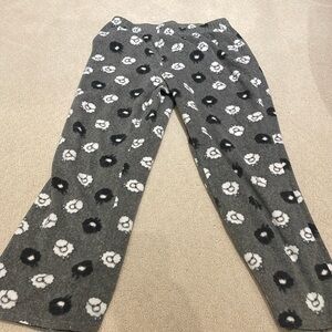 George Gray Floral Patterned  Fuzzy Pants